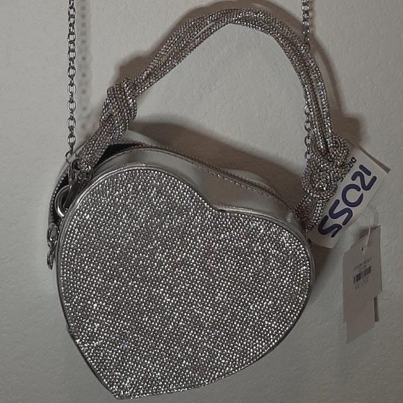 Crossbody Heart Purse Evening Clutch Small Shoulder Purse Rhinestone - Picture 5 of 5